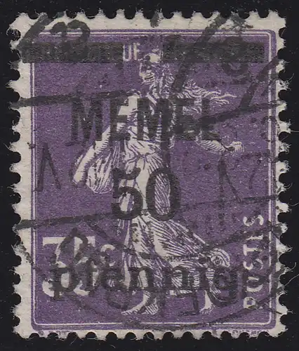 Memelle 23c Impressions en poids 50 p. / 35 C, papier blanc, cacheté