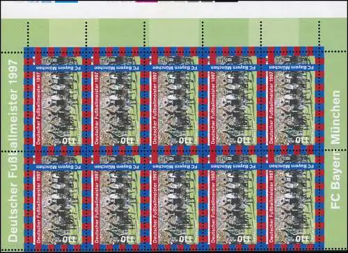 1958 Champion de football Bayern Munich, arc avec largeur supérieure droite + scala de couleur, **