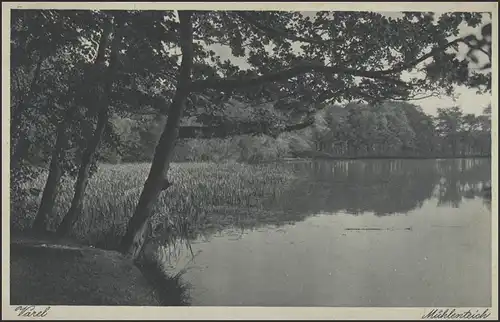 Ansichtskarte Feldpost Varel Mühlenteich, stummer Stempel 27.8.40 Zensur Luftgau