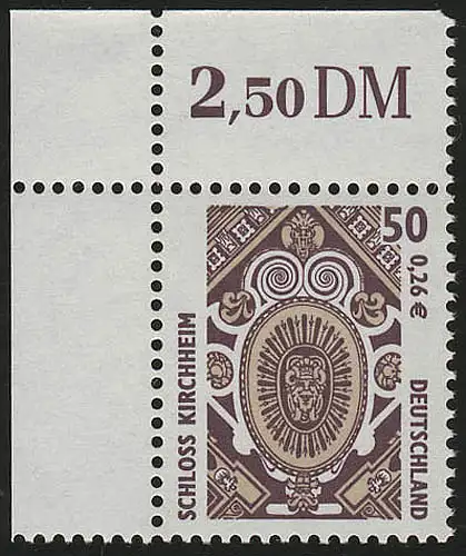 2210 SWK 50 Pf/0,26 Euro Ecke ol ** postfrisch