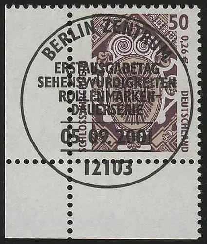 2210 SWK 50 Pf/0,26 Euro Ecke ul ESST Berlin