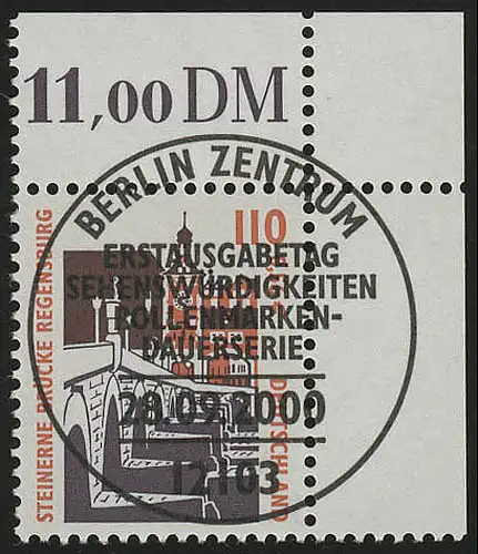 2140 SWK 110 Pf/0,56 Euro Ecke or ESST Berlin