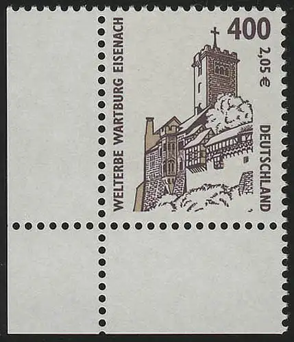 2211 SWK 400 Pf/2,05 Euro Coin ul ** Postfraîchissement