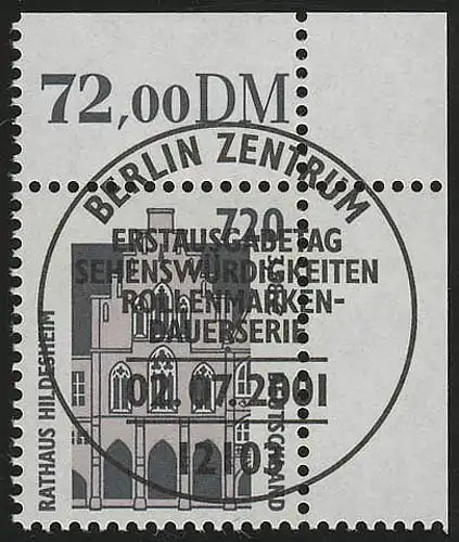 2197 SWK 720 Pf/3,68 Euro Ecke or ESST Berlin