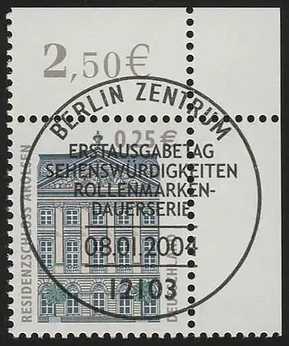 2374 SWK 0,25 Euro Ecke or ESST Berlin
