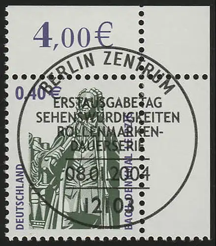 2375 SWK 0,40 Euro Ecke or ESST Berlin