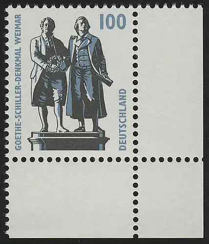 1934 SWK 100 Pf Ecke ur ** postfrisch