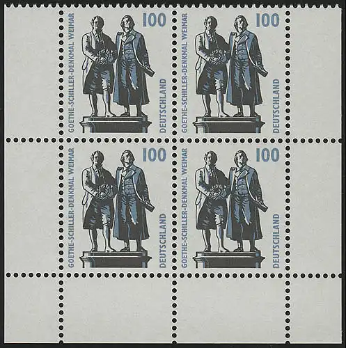1934 SWK 100 Pf UR-Viererbl. ** postfrisch