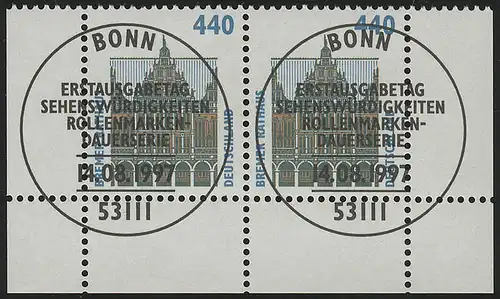1937 SWK 440 Pf Paar vom Unterrand UR - ESST Bonn
