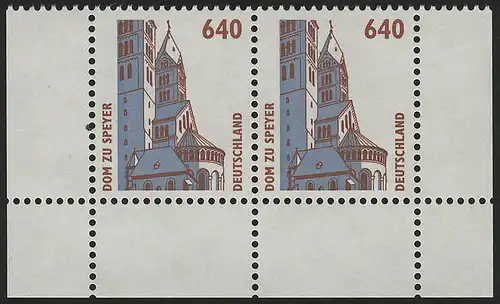 1811 SWK 640 Pf Paar UR ** postfrisch