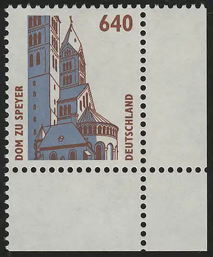 1811 SWK 640 Pf Ecke ur ** postfrisch