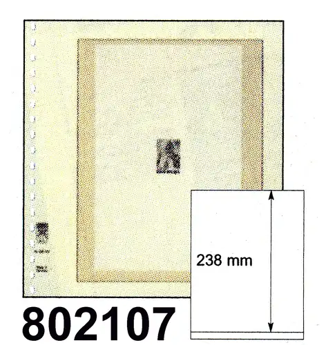 LINDNER-T-Blanko-Blätter 802 107 - 10er-Packung, Streifenhöhe 238 mm