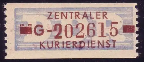 20-G Dienst-B, Billet braun auf violett, ** postfrisch