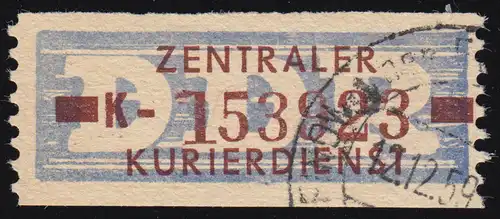 20-K Dienst-B, Billet braun auf violett, gestempelt