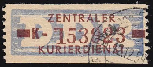 20-K Service-B, billet marron sur violet, tamponné