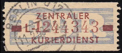 20-L Service-B, billet marron sur violet, tamponné