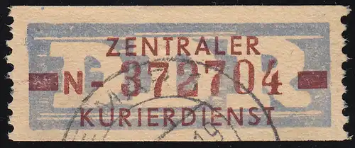20-O Service-B, billet marron sur violet, tamponné