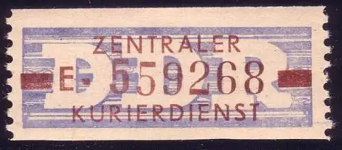 20-E-Neudruck Dienst-B, Billet braun auf violett, ** postfrisch