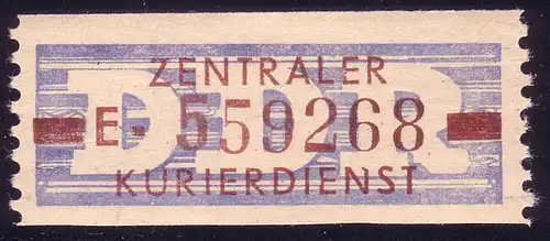 20-E-reimpression Service-B, billet de brun sur violet, ** post-frais