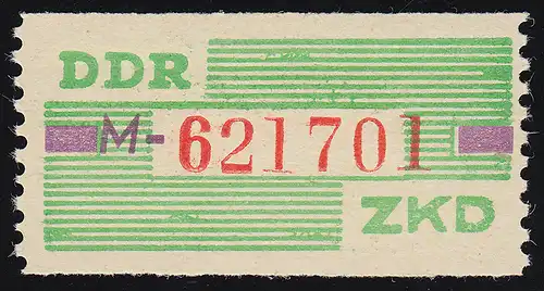 24-M Dienst-B, Billet rot auf grün, ** postfrisch