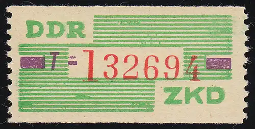 24-T Dienst-B, Billet rot auf grün, ** postfrisch