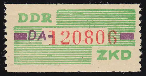 24-DA Dienst-B, Billet rot auf grün, ** postfrisch