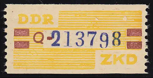 25-Q Dienst-B, Billet blau auf gelb, ** postfrisch