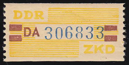 25-DA-N Service-B, billet bleu sur jaune, impression ** frais de port
