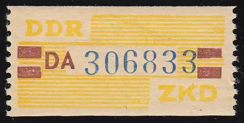 25-DA-N Service-B, billet bleu sur jaune, impression ** frais de port