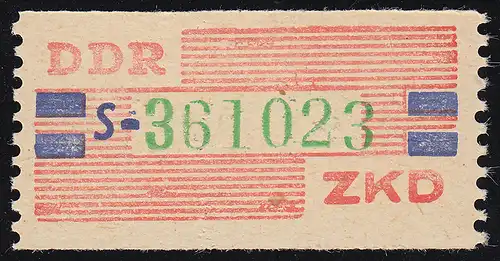 27-S Service-B, billet vert sur zinnober, ** frais de port