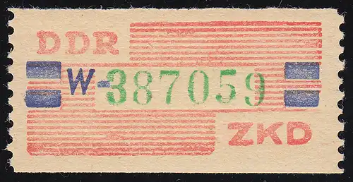 27-W Service-B, billet vert sur zinnober, ** frais de port