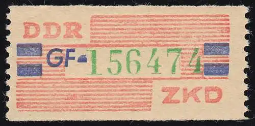 27-GF Dienst-B, Billet grün auf zinnober, ** postfrisch