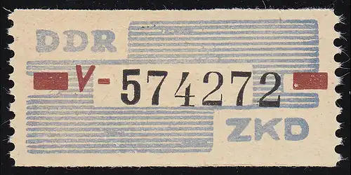 28-V Dienst-B, Billet schwarz und rot auf blau, ** postfrisch