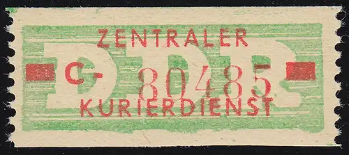 30I-C Dienst-B, Billet alte Zeichnung, rot auf grün, ** postfrisch