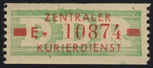 30I-E Dienst-B, Billet alte Zeichnung, rot auf grün, ** postfrisch