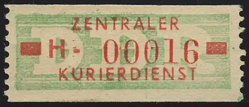 30I-H Dienst-B, Billet alte Zeichnung, rot auf grün, ** postfrisch