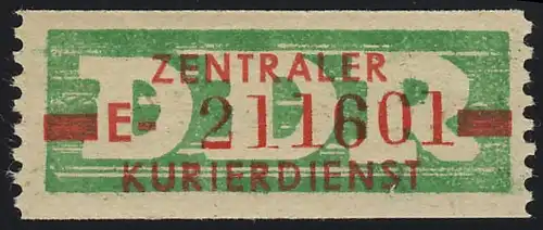 30II-E Dienst-B, Billet alte Zeichnung, rot auf grün, ** postfrisch