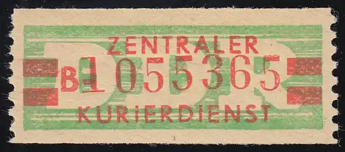 31aII-B Dienst-B, Billet alte Zeichnung, rot auf grün, ** postfrisch
