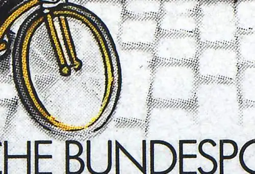 1337 Jour du timbre 1987 - Déplacement des passes noir, coin supérieur gauche, **