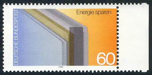 1119 Energiesparen - Verzähnung rechts im Markenbild, postfrisch 