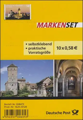 FB 25 Kaiserburg Nuremberg, feuille 10x2978, **