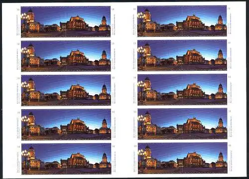 FB 26 Gendarmenmarkt Berlin, feuille 10x 2987-2988, **