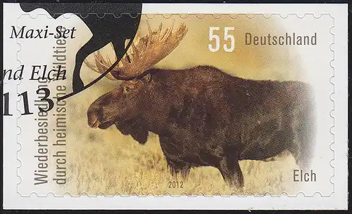 2922 Animaux sauvages: élan auto-adhésif sur film neutre, O