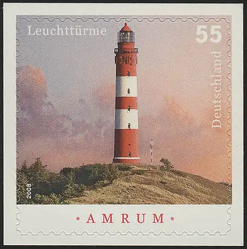 2683 Leuchtturm Amrum SELBSTKLEBEND auf neutraler Folie, ** 