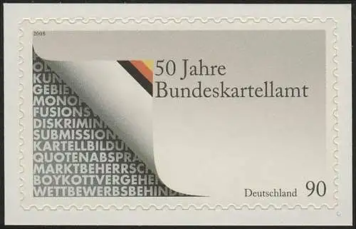 2655 Bundeskartellamt SELBSTKLEBEND auf neutraler Folie **