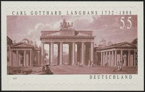 2636 Langhans SELBSTKLEBEND auf neutraler Folie, postfrisch **