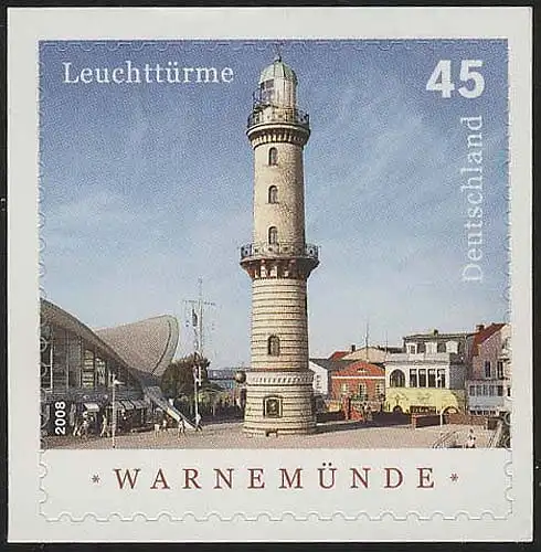 2876 Leuchtturm Warnemünde SELBSTKLEBEND auf neutraler Folie, postfrisch **