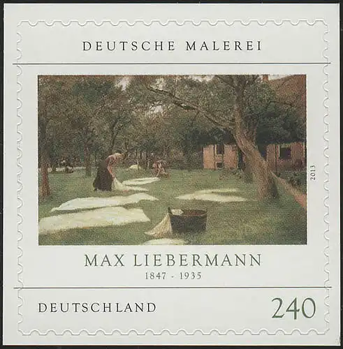 2979 Max Liebermann SANS FACE sur une feuille neutre, **