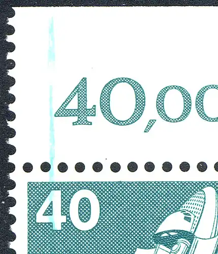 850 Iut Spatial Labor 40 Pf - Couleur de la marque en haut à gauche, coin o.r. **