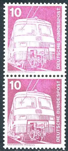 847 IuT 10 Pf: - Couple avec une couleur d'impression verni sur les deux marques, **